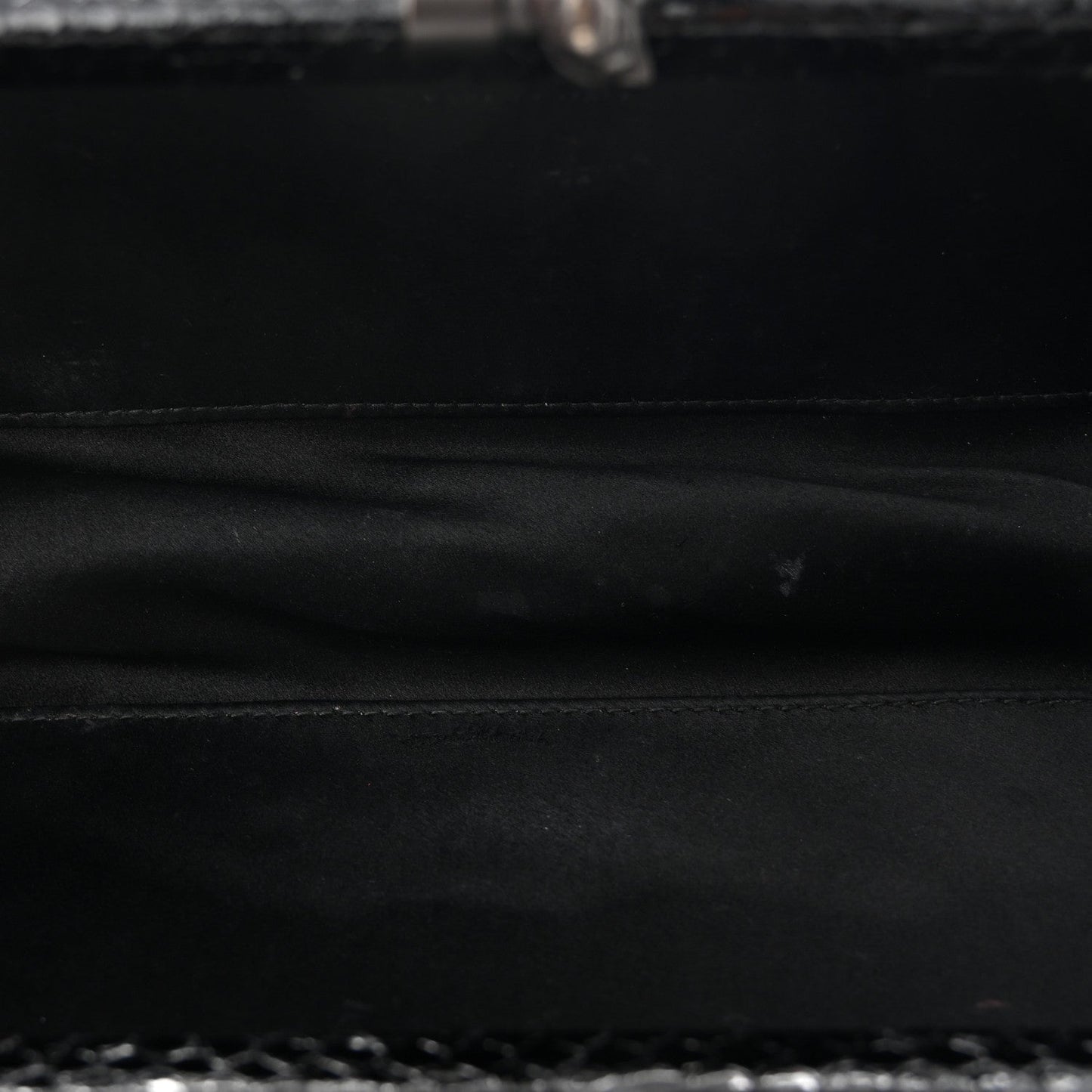 Satin Ayers Intreccio Impero Stretch Knot Clutch Black