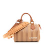 Calfskin Washed Stripes Speedy P9 Bandouliere 20 Camel