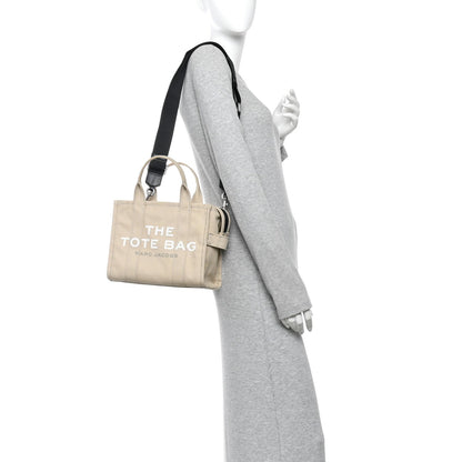 Cotton Canvas Colorblock Small The Traveler Tote Bag Beige Multicolor