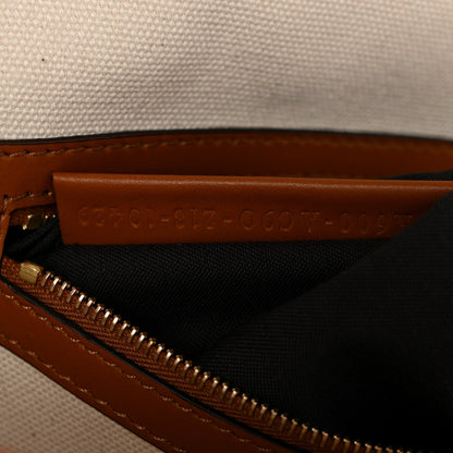 Canvas Vitello King Bi-Color Strap FF Embroidered Baguette Grezzo Brandy Cuoio
