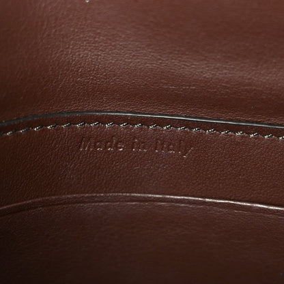 Crocodile Embossed Calfskin Mini Symmetrical Bag Brown