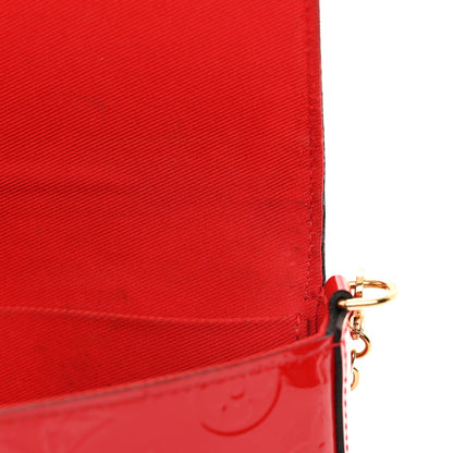 Vernis Felicie Pochette Chain Wallet Cherry