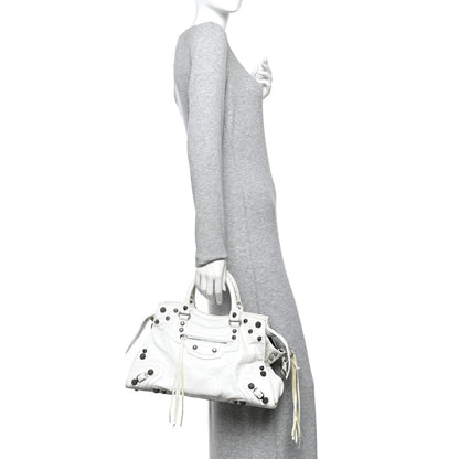 Agneau Arena Neo Cagole City Handbag Optic White