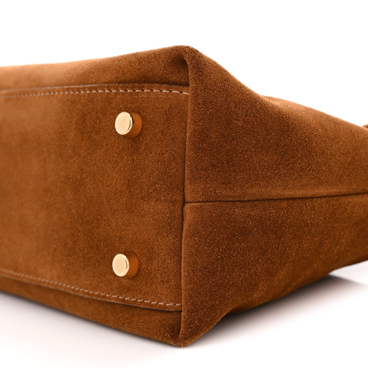 Suede Logo Tag Hobo Tobacco