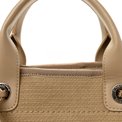 Mixed Fibers Small Deauville Tote Beige