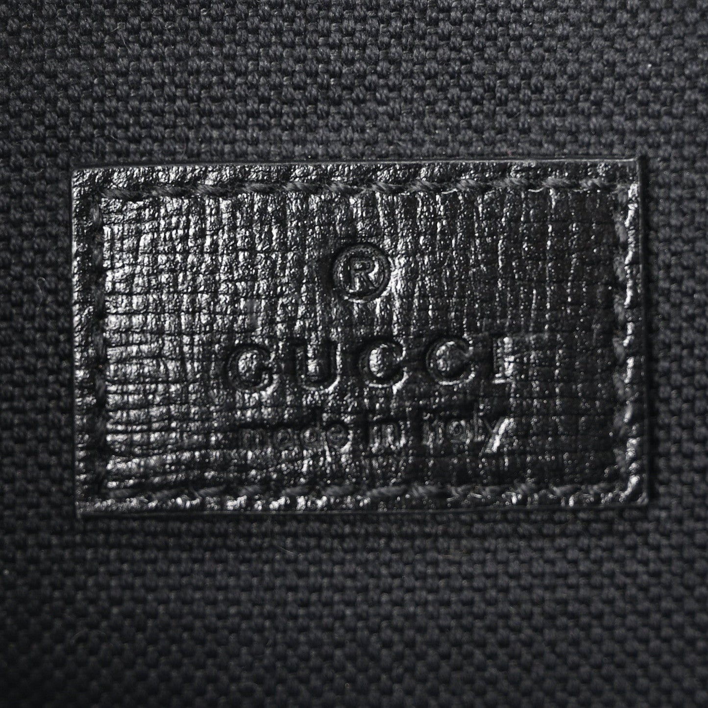 GG Supreme Monogram Textured Calfskin Retro Interlocking G Belt Bag Black