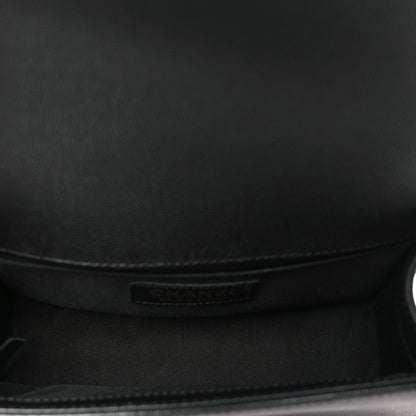 Caviar Quilted Small Boy Flap Black