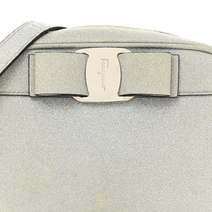 Rainbow Glitter Vara Bow Camera Bag Silver