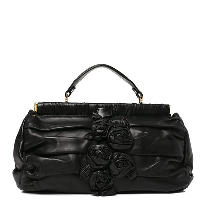 Nappa Jardin Rose Framed Duffel Black
