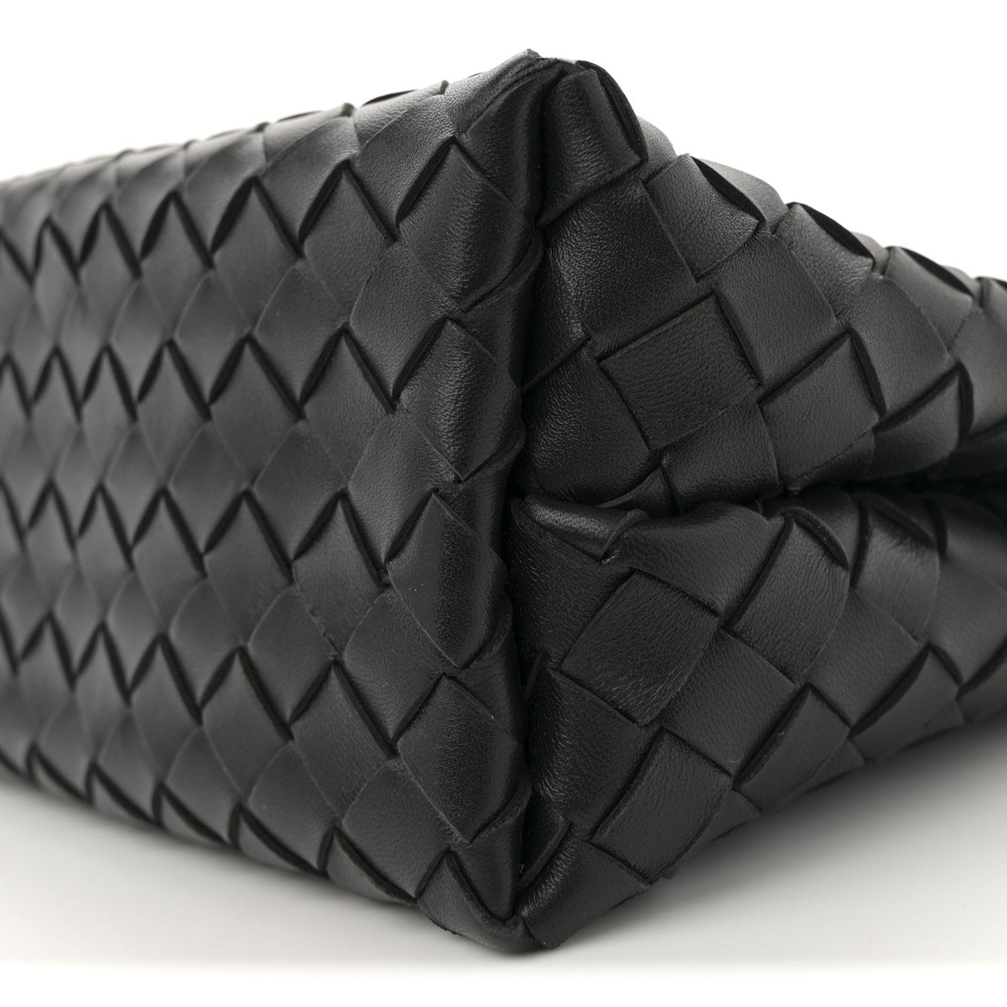 Nappa Intrecciato Small Andiamo With Chain Shoulder Bag Black