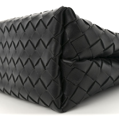 Nappa Intrecciato Small Andiamo With Chain Shoulder Bag Black
