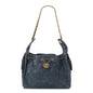 Suede Quilted Small Chanel 25 Handbag Blue