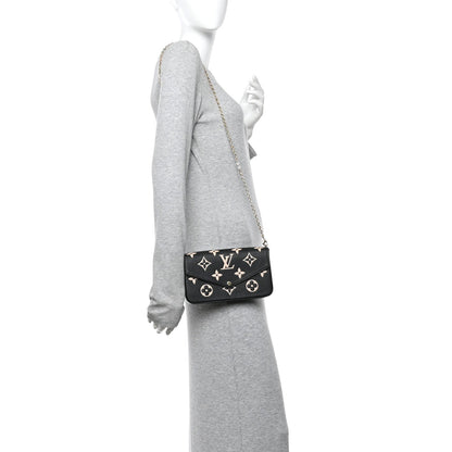 Empreinte Monogram Giant Felicie Pochette Black Beige