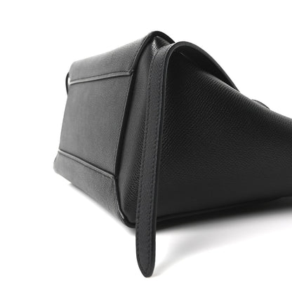 Grained Calfskin Micro Belt Bag Black