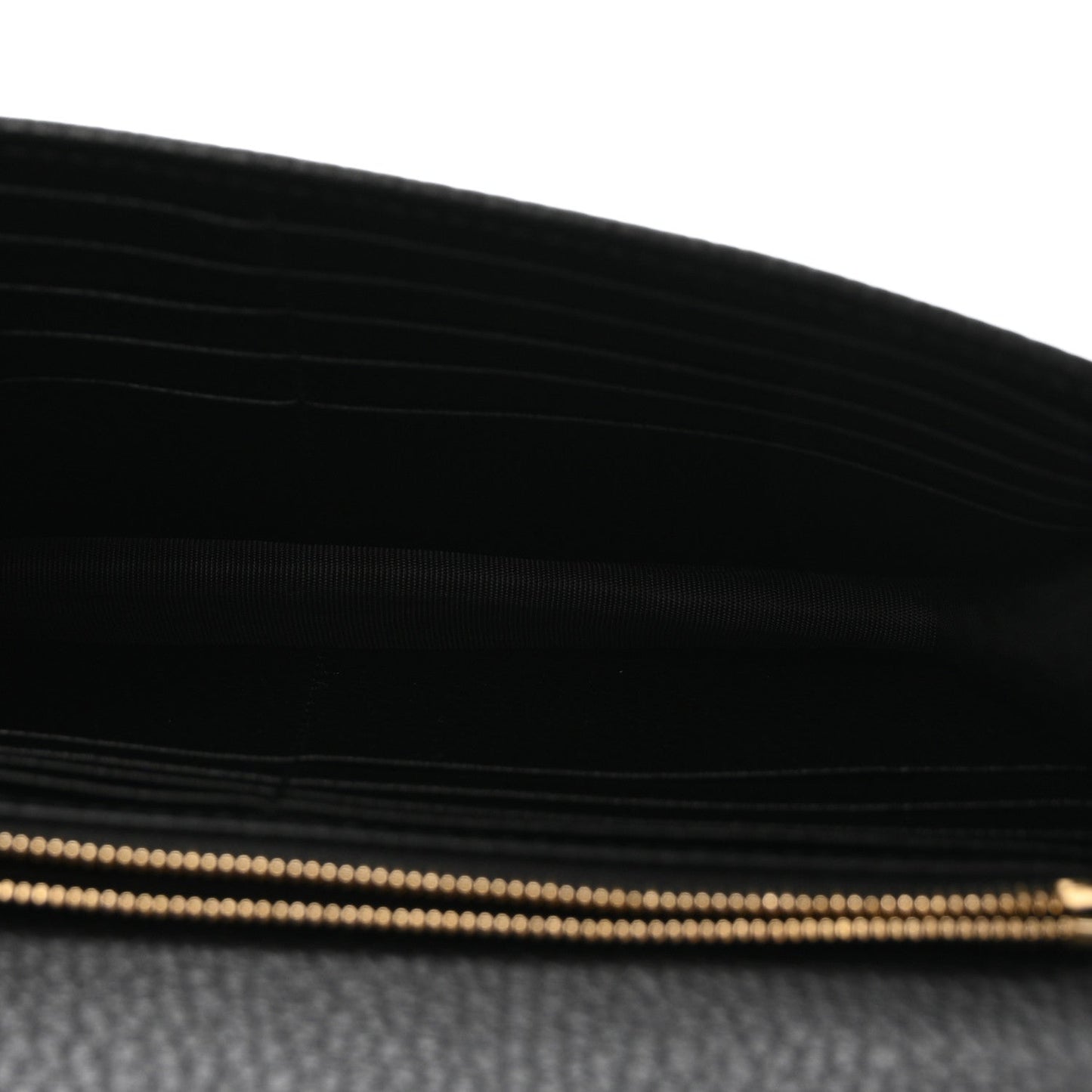 Dollar Calfskin Interlocking G Chain Wallet Black