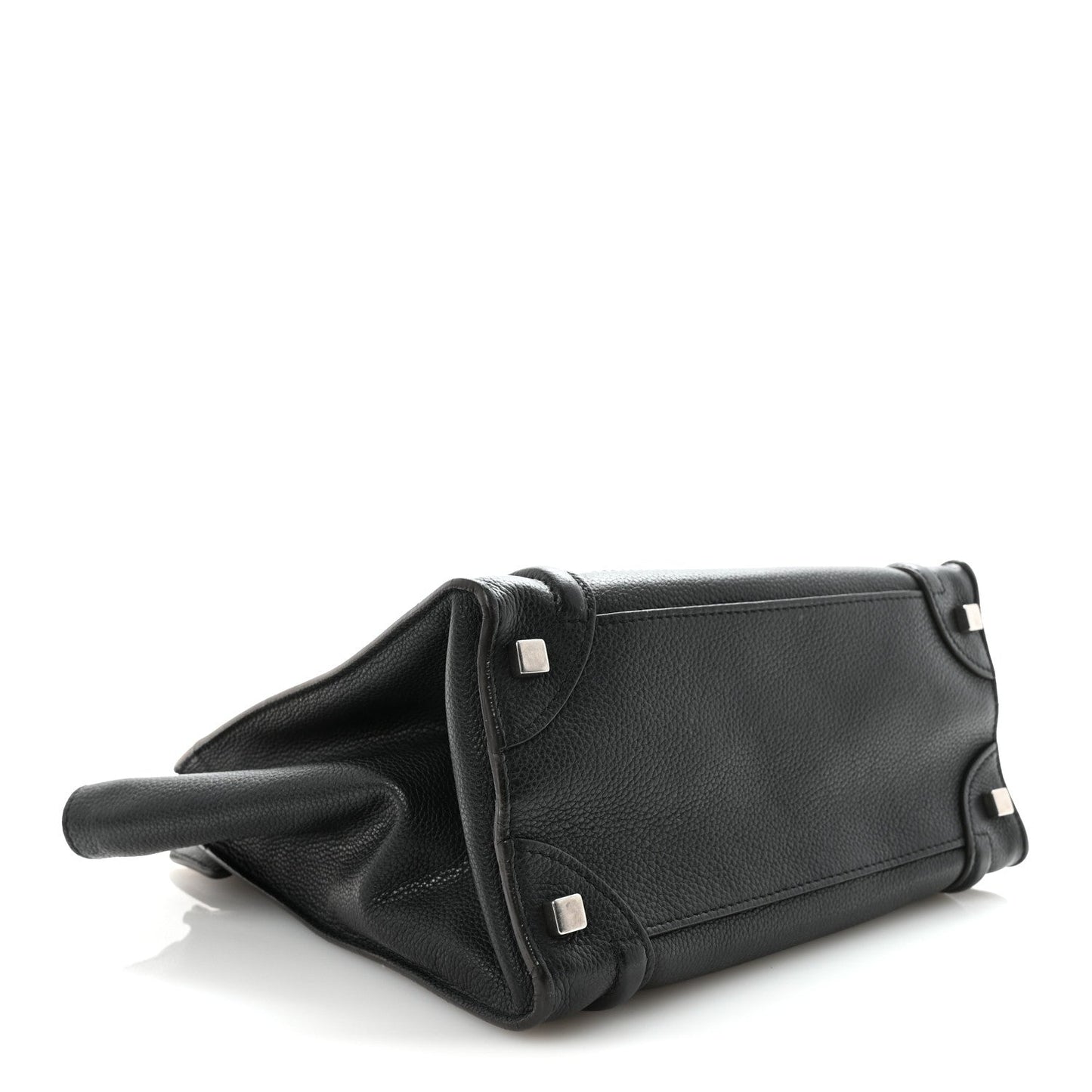 Drummed Calfskin Micro Luggage Black