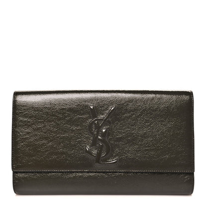 Textured Patent Monogram Large Belle De Jour Green