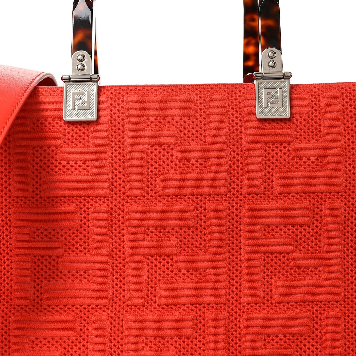 Technical Fabric Plexiglass FF Medium Fendi Sunshine Shopper Tote Tulipano