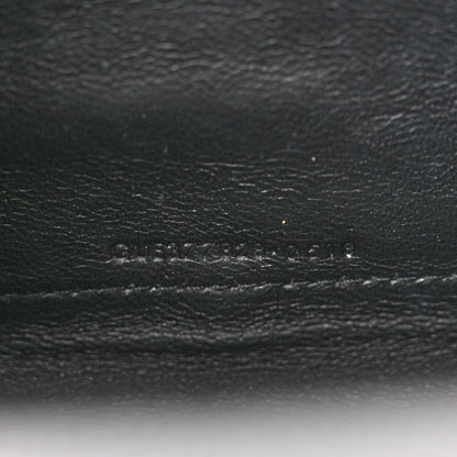 Grain De Poudre Matelasse Chevron Monogram Chain Wallet Black