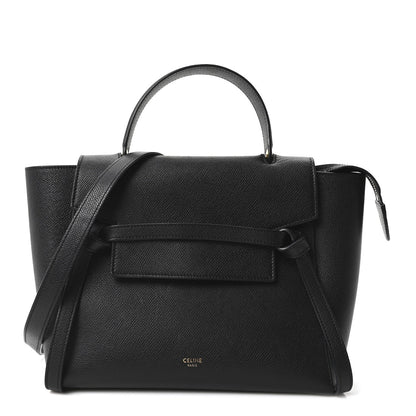 Grained Calfskin Micro Belt Bag Black