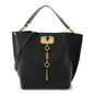 Grainy Calfskin VLogo Escape Hobo Bag Black