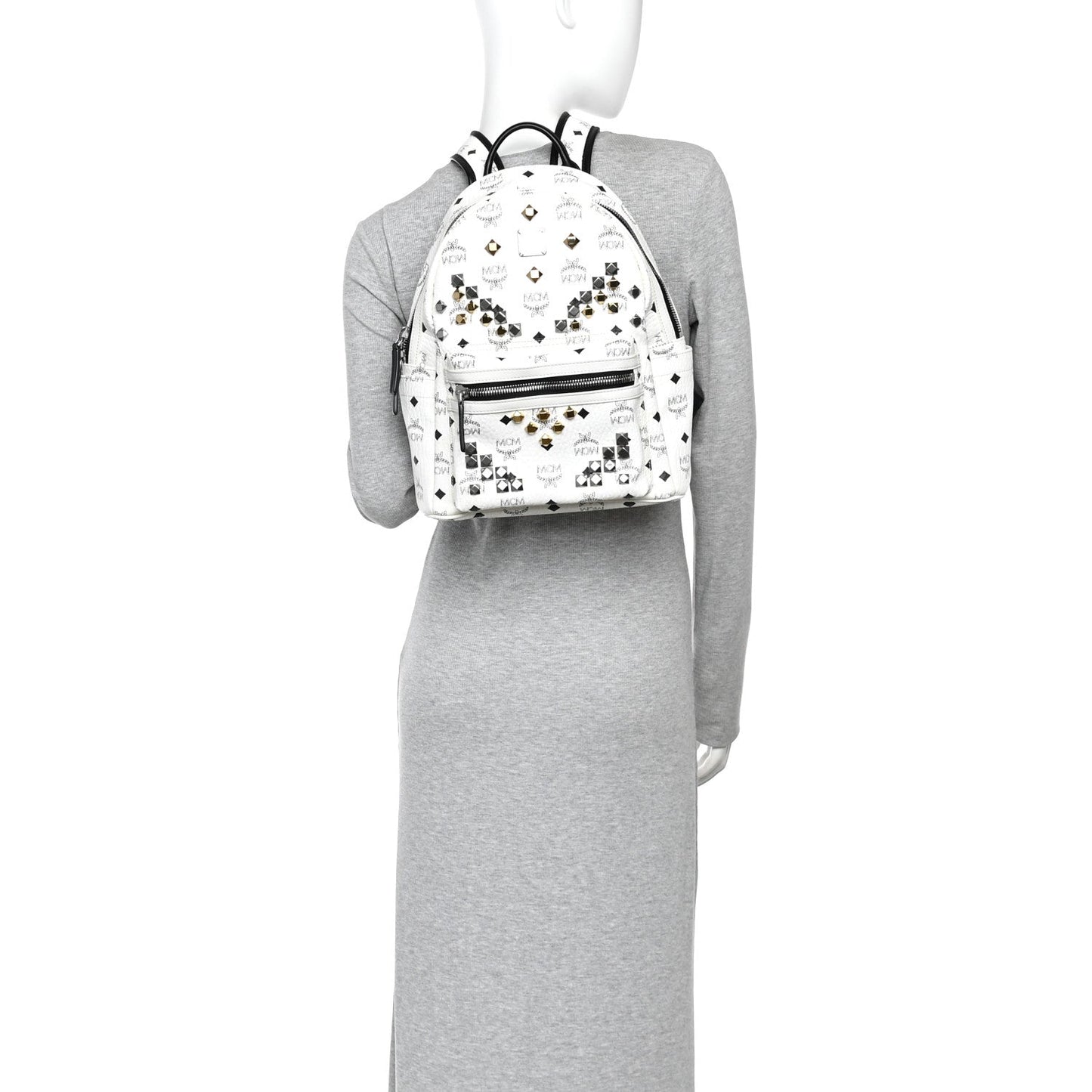 Visetos Studded Small Stark M Backpack White