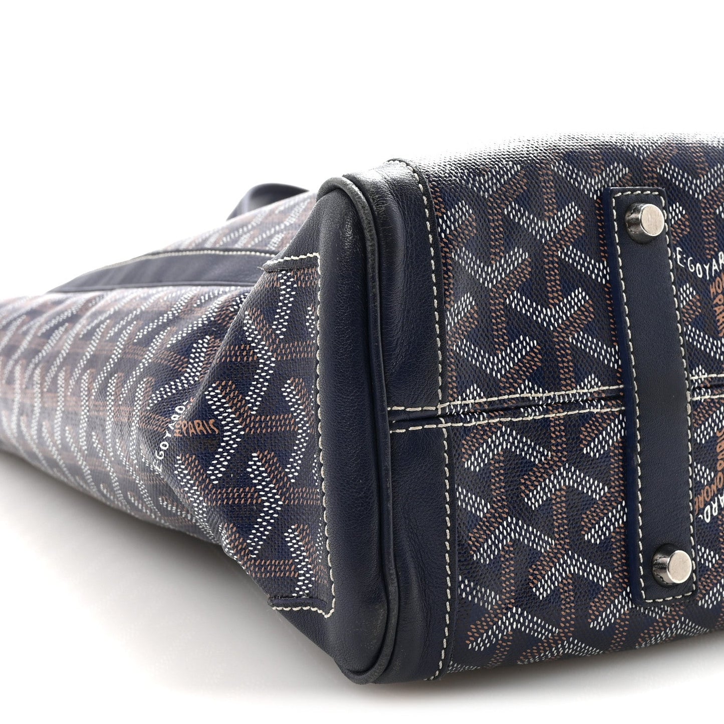 Goyardine Voltaire III Tote Navy