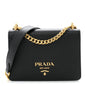 Saffiano Chain Shoulder Bag Black