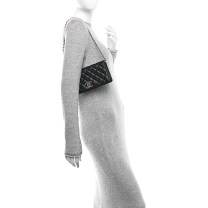 Lambskin Quilted CC Clutch On Chain Black