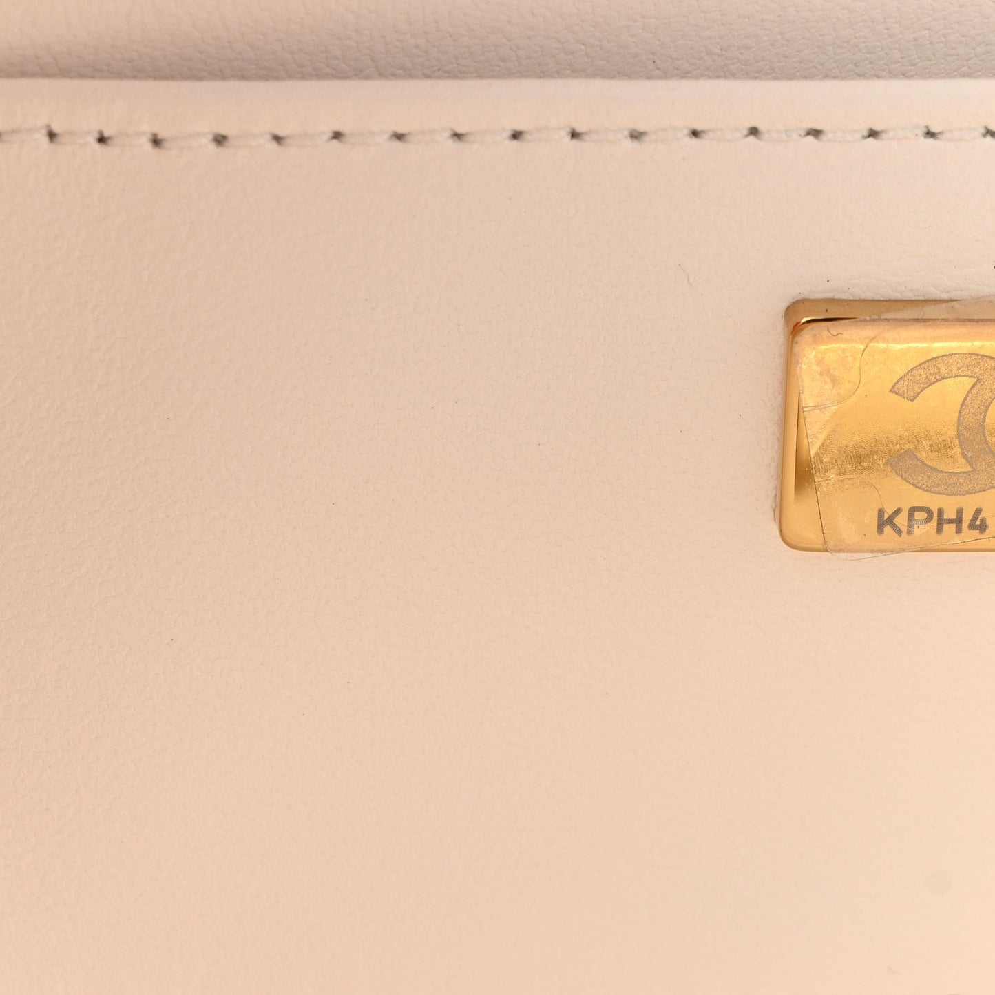 Lambskin Quilted Coco Click Bag White