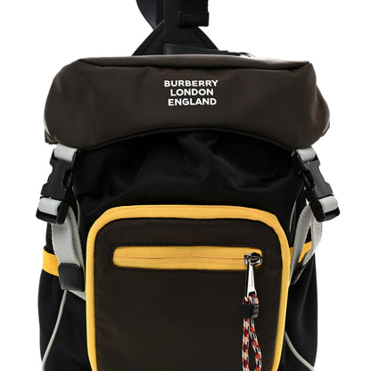 Nylon Leo Sling Bag Black Yellow Grey