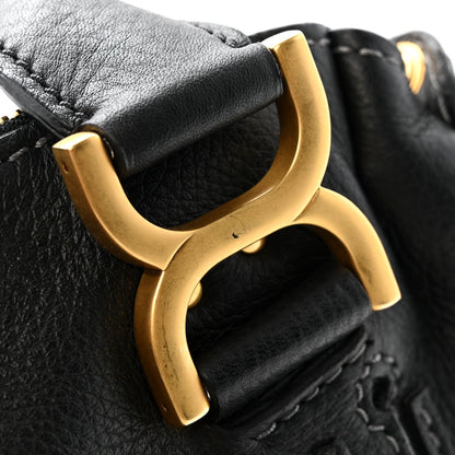 Calfskin Medium Marcie Satchel Black