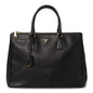 Saffiano Large Galleria Double Zip Tote Black