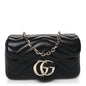 Lambskin Matelasse Mini GG Marmont Shoulder Bag Black