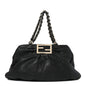 Crinkled Lambskin Mia Tote Black