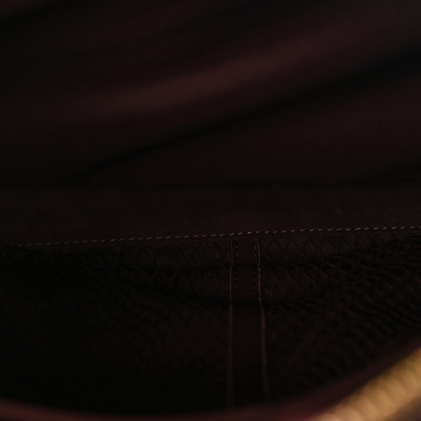 Patent Crumpled Calfskin Quilted Travel Bowling Bag Dark Brown