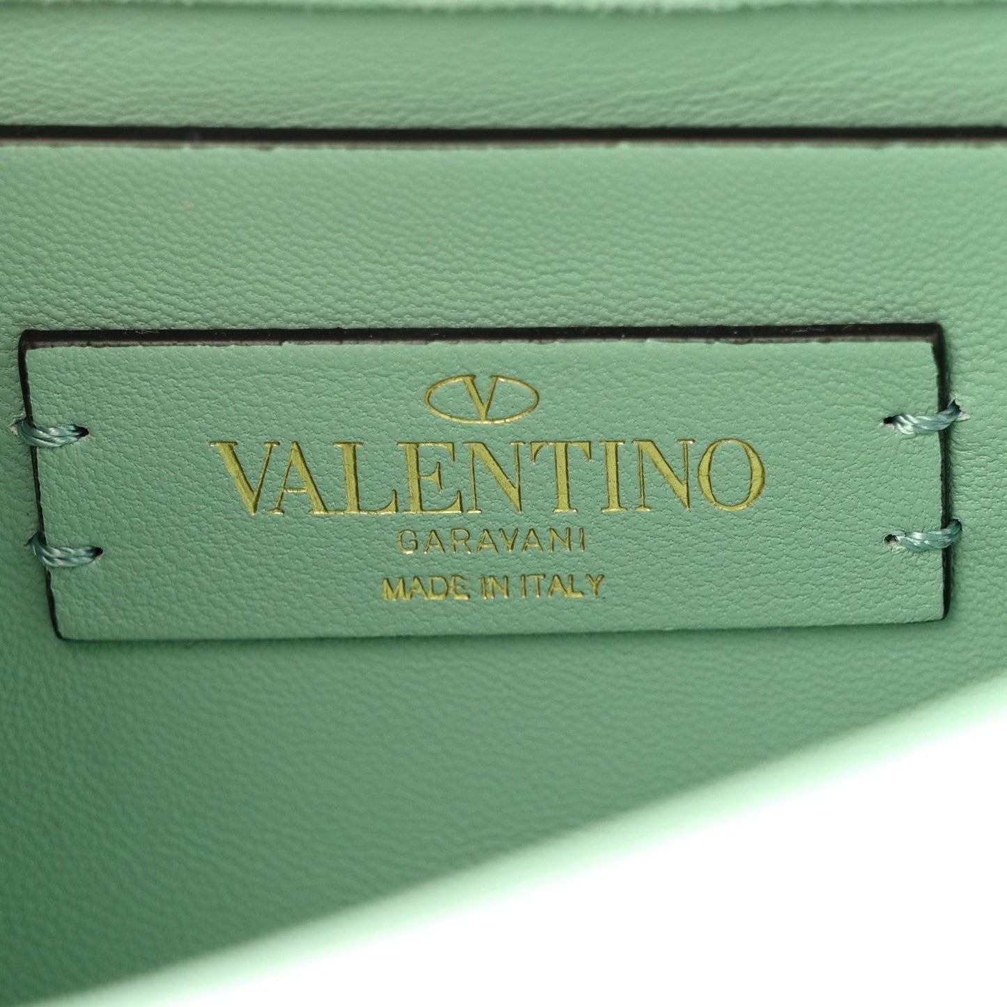 Crystal Suede Small Roman Stud Shoulder Bag Green
