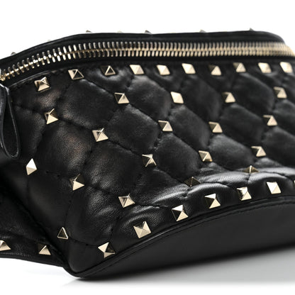Nappa Rockstud Spike Belt Bag 85 Black