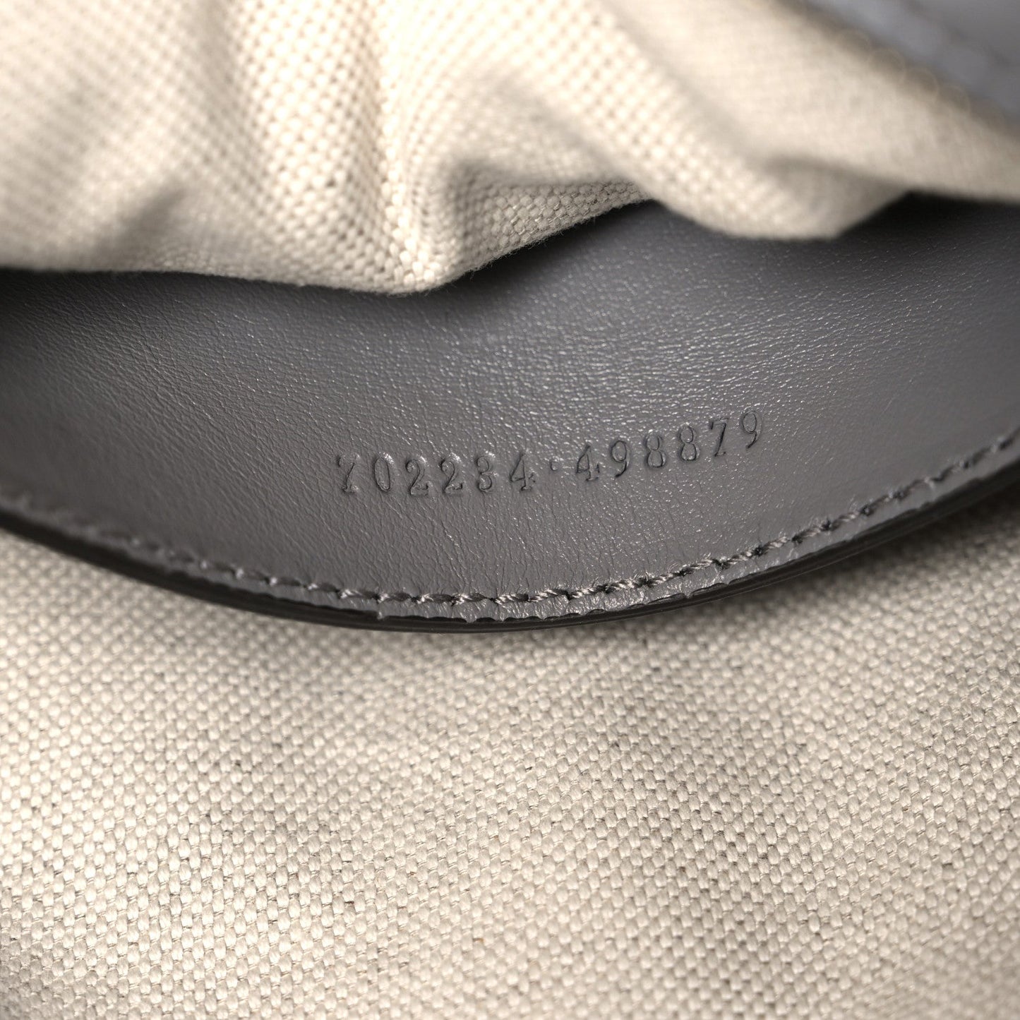 Calfskin GG Matelasse Shoulder Bag Dusty Grey Natural
