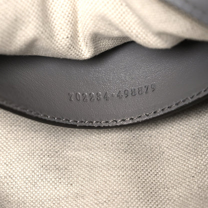 Calfskin GG Matelasse Shoulder Bag Dusty Grey Natural