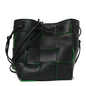 Nappa Maxi Intrecciato Mini Cassette Bucket Bag Black Parakeet
