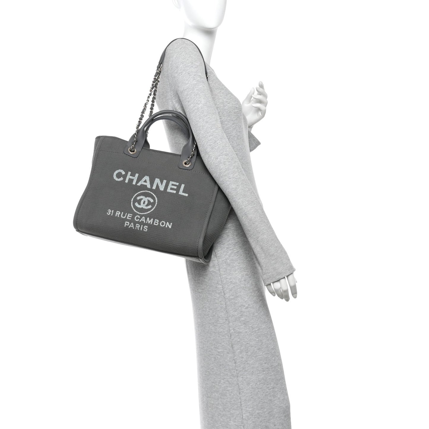 Mixed Fibers Small Deauville Tote Dark Grey