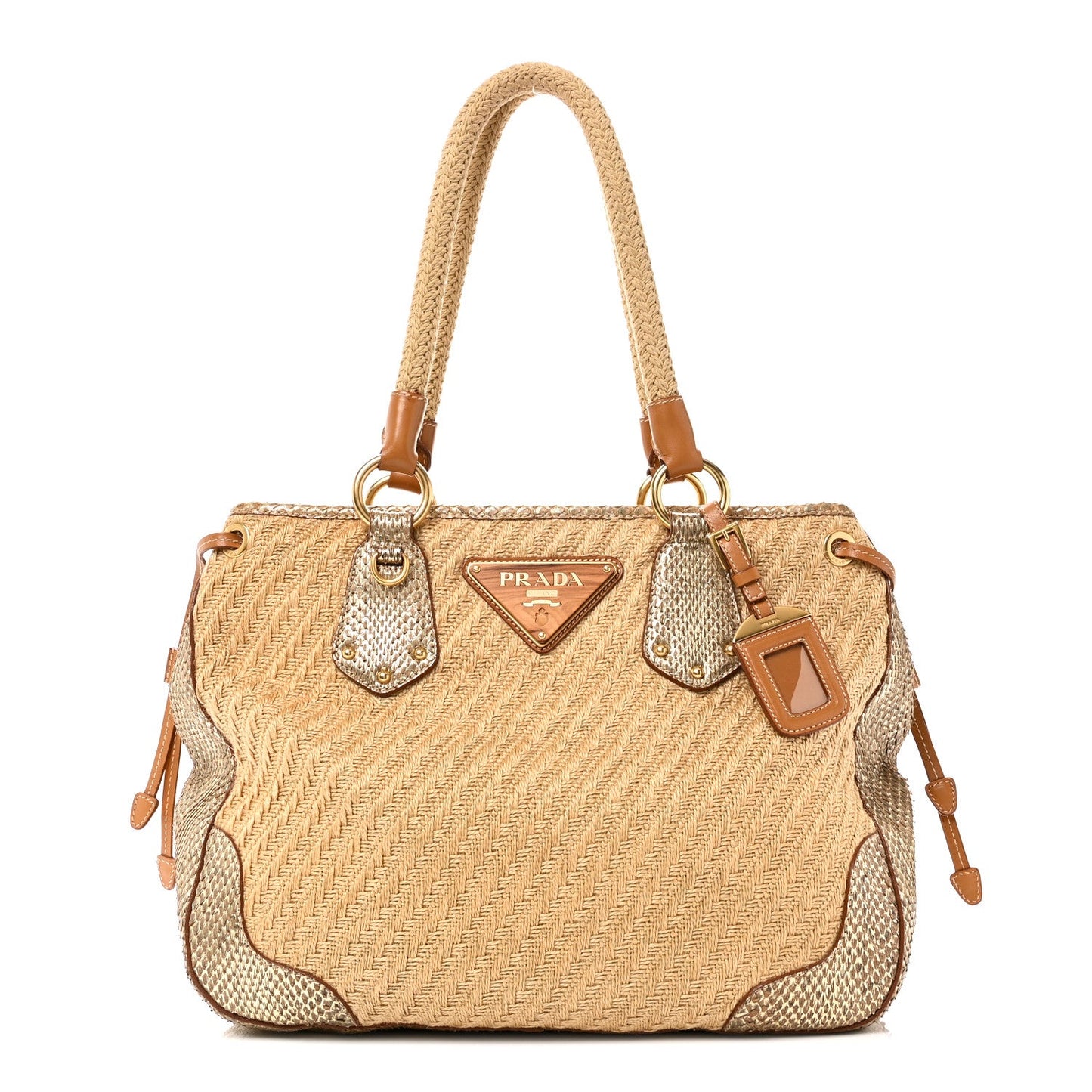 Jute Snakeskin Tote Oro