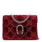Velvet GG Monogram Mini Dionysus Chain Wallet Red Cipria