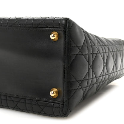 Lambskin Cannage Large Lady Dior Black