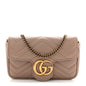 Calfskin Matelasse Super Mini GG Marmont Shoulder Bag Porcelain Rose