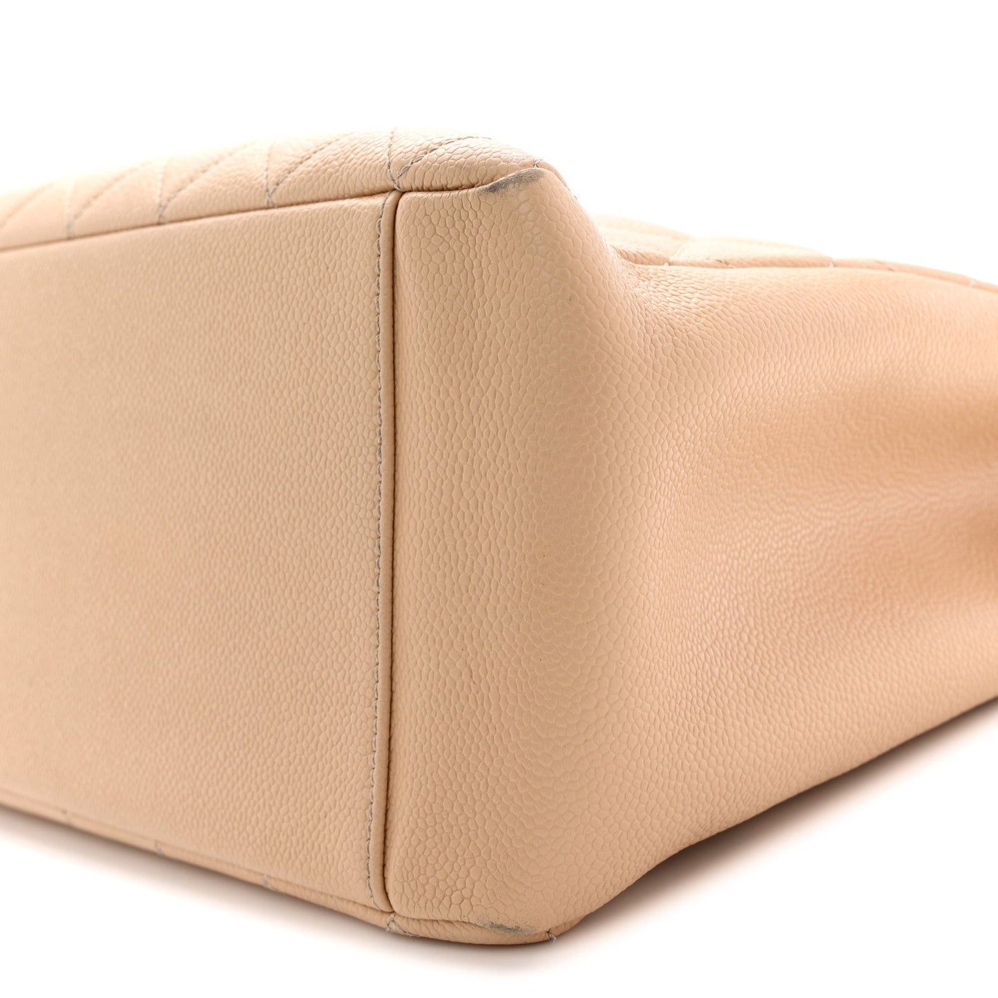 Caviar Quilted Grand Shopping Tote GST Beige Clair