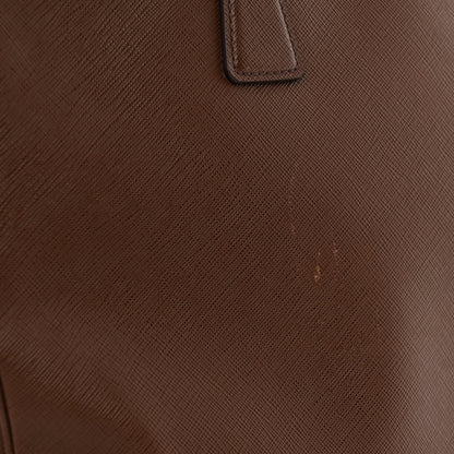 Saffiano Lux Large Galleria Double Zip Tote Cacao