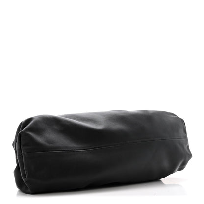 Smooth Butter Calf The Pouch Oversized Clutch Black