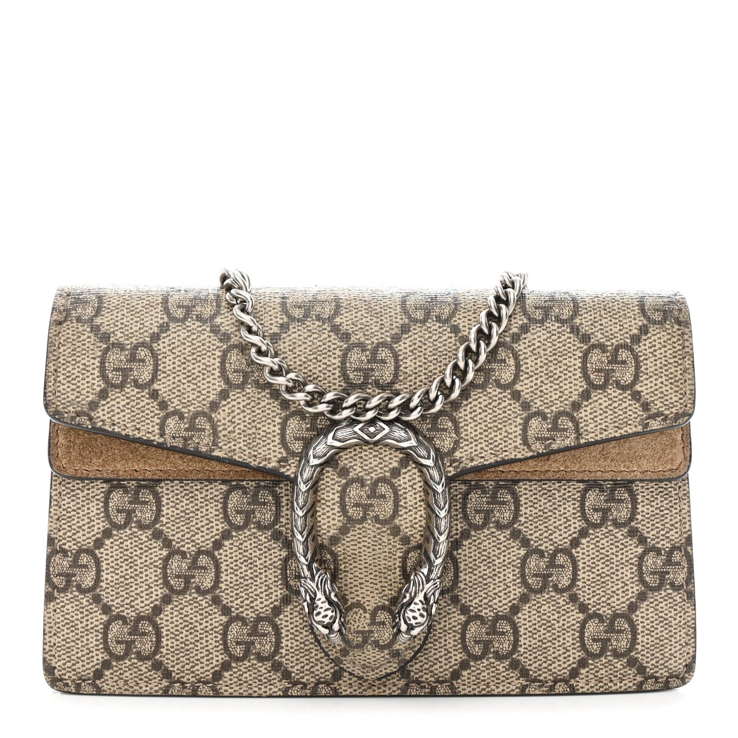 GG Supreme Monogram Super Mini Dionysus Shoulder Bag Taupe